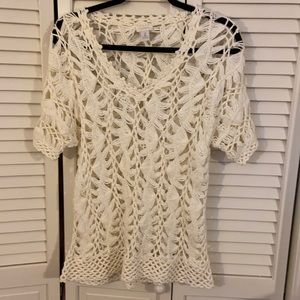 CHICO’S GORGEOUS CROCHET SWEATER